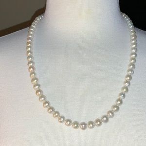 KHAI Faux ?  Pearl Hand Knotted Necklace With Silver-Tone Clasp